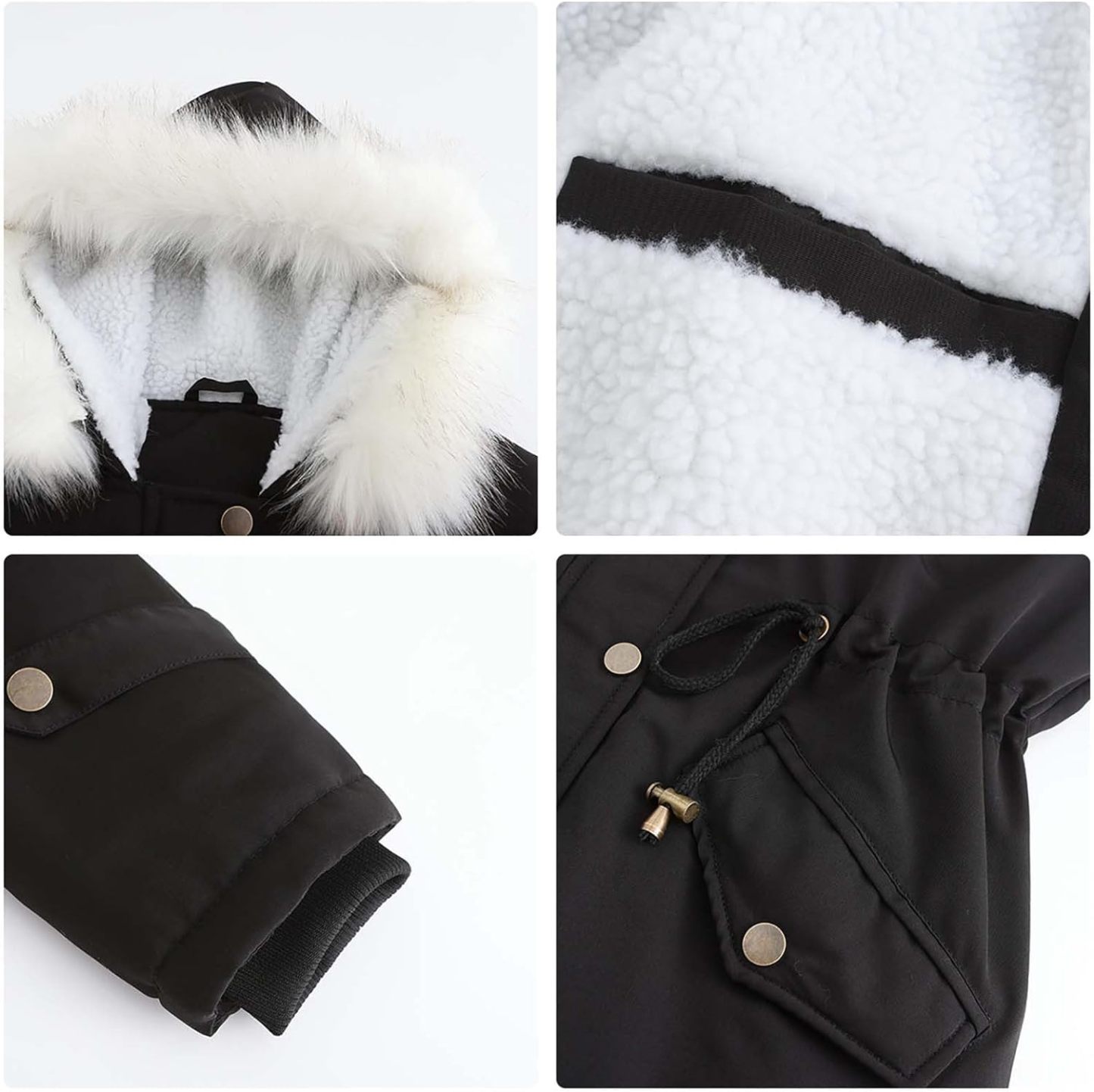 Winter Long Sleeve Parka Jackets - Women's