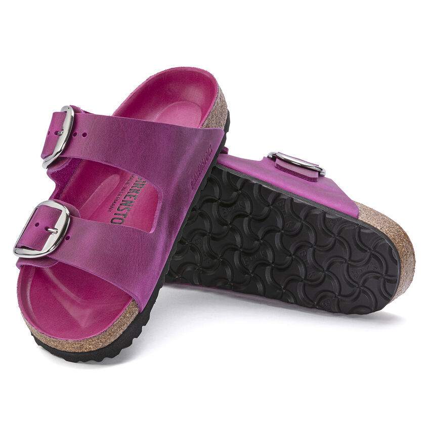Birketthhnstock Arizona Big Buckle Oiled Leather Festival Fuchsia
