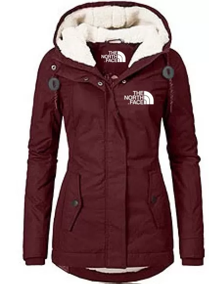 2024 TNF Manteau long en polaire pour femme avec capuche