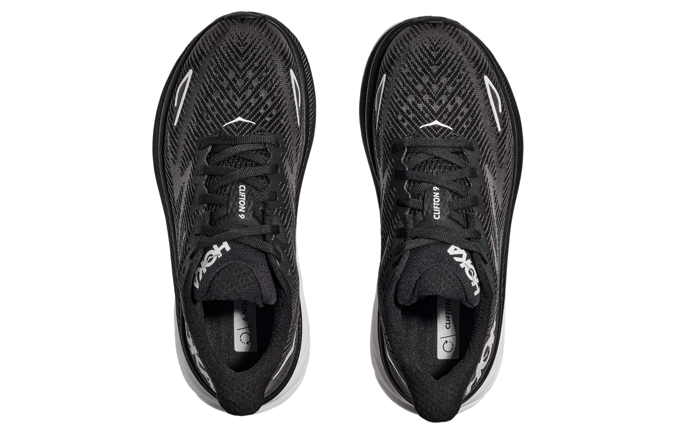 hotthhka ONE ONE Clifton 9 2E Wide 'Black White' 1132210-BWHT
