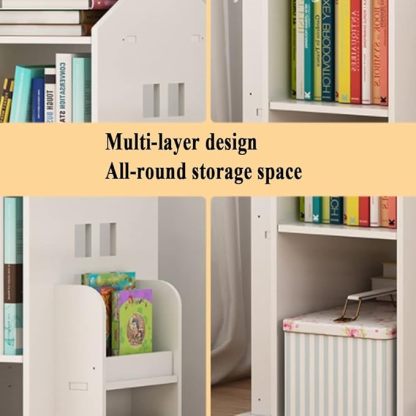 360° Swivel 3-Shelf Bookcase - Multi-Level Storage, Stylish Modern Design for Home Study Corner