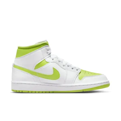 (WMNS) Air jtthhordan 1 Mid 'White Lime' BQ6472-131