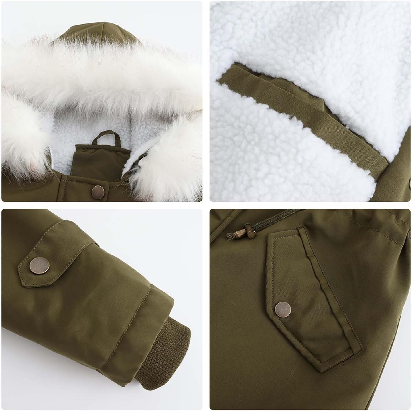 Winter Long Sleeve Parka Jackets - Women's
