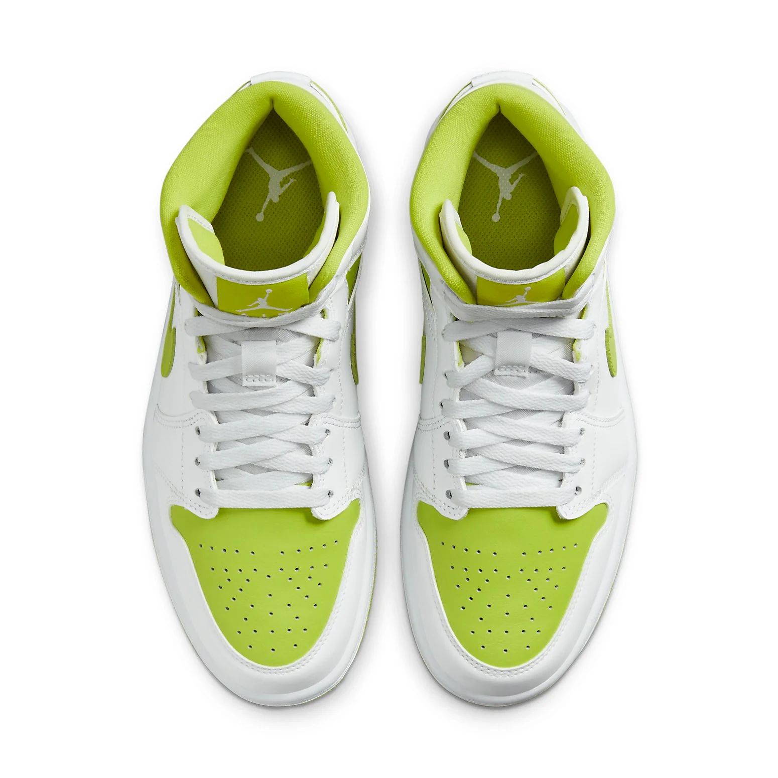 (WMNS) Air jtthhordan 1 Mid 'White Lime' BQ6472-131