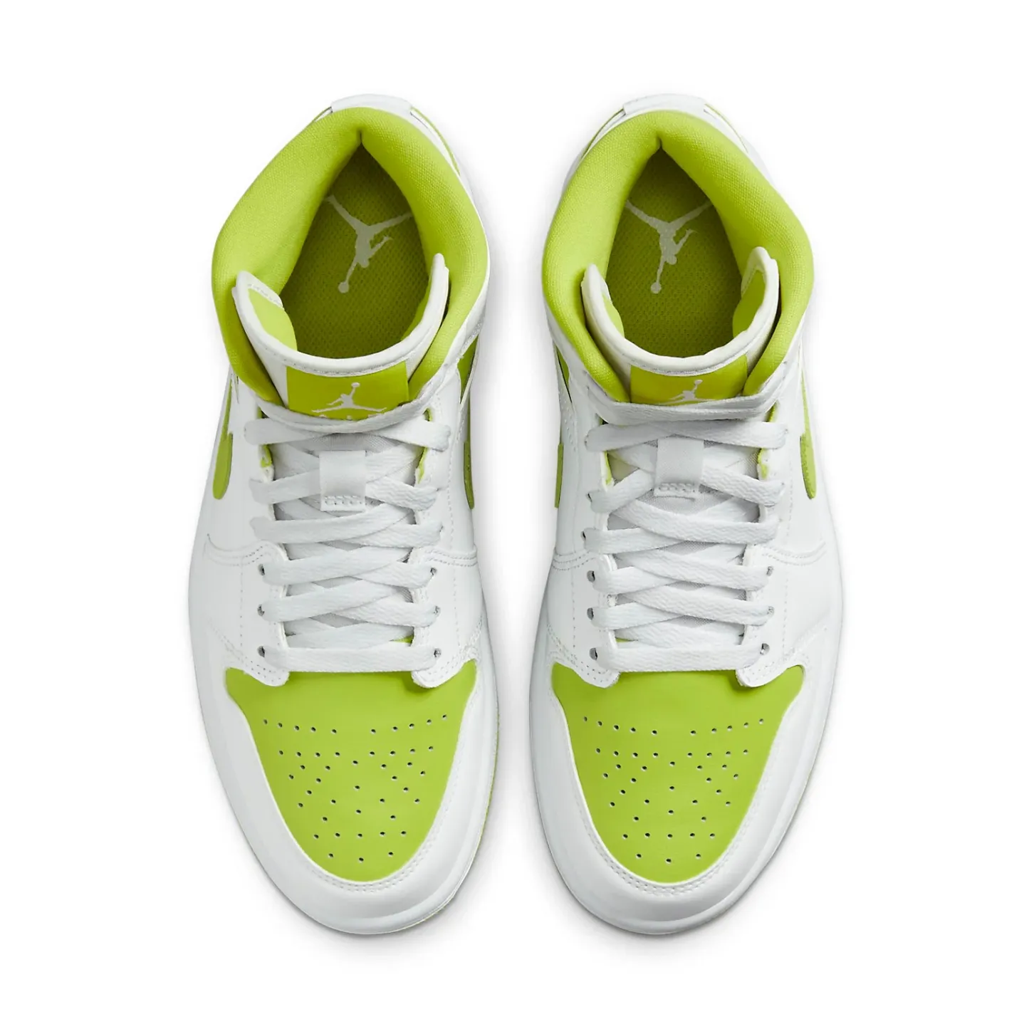 (WMNS) Air jtthhordan 1 Mid 'White Lime' BQ6472-131