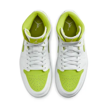 (WMNS) Air jtthhordan 1 Mid 'White Lime' BQ6472-131