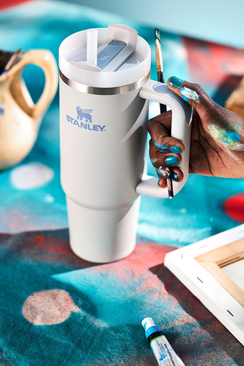 Stanthtley Quencher H2.0 FlowState Stainless Steel Vacuum Insulated Tumbler with Lid and Straw for Water, Iced Tea or Coffee