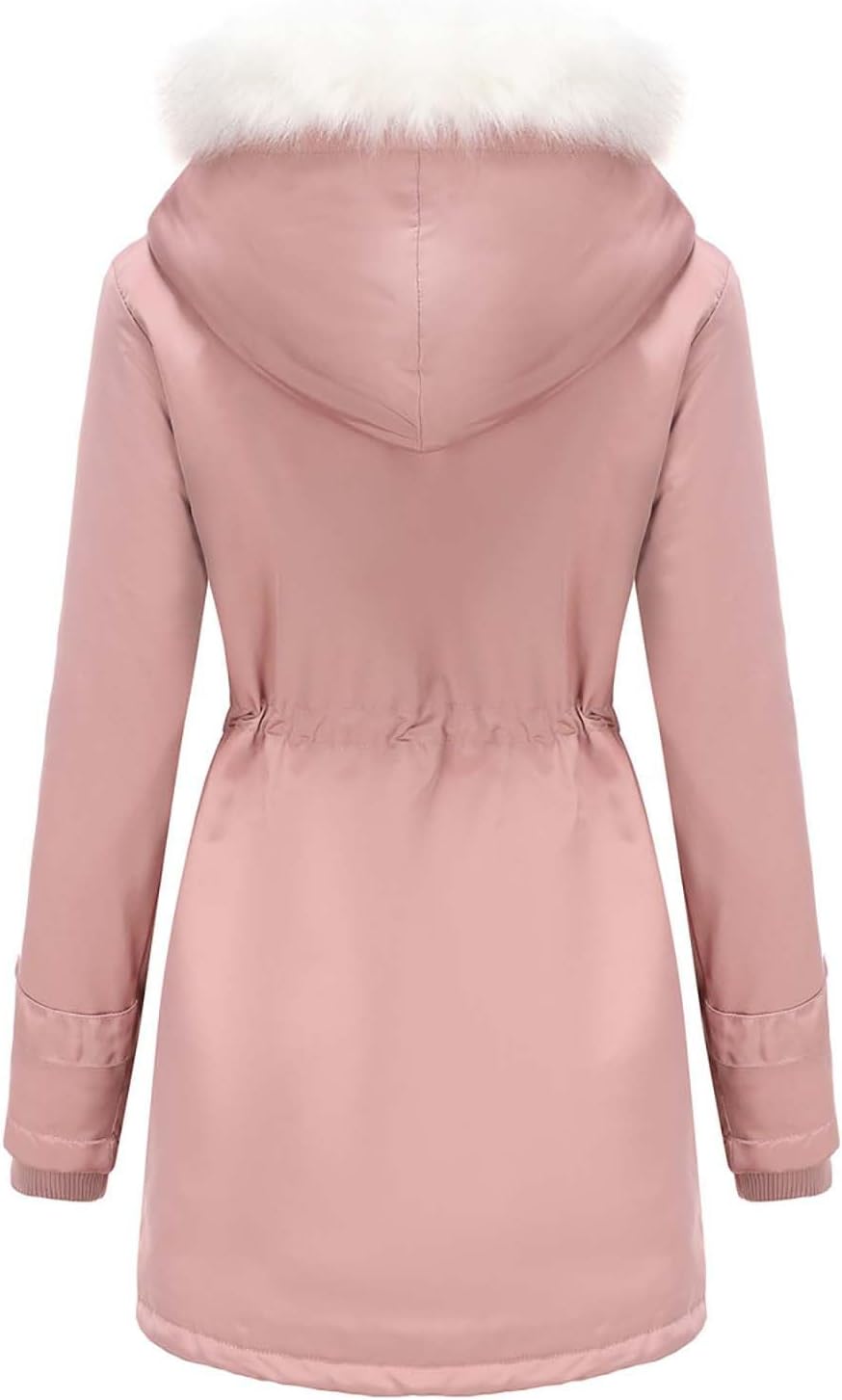 Winter Long Sleeve Parka Jackets - Women's