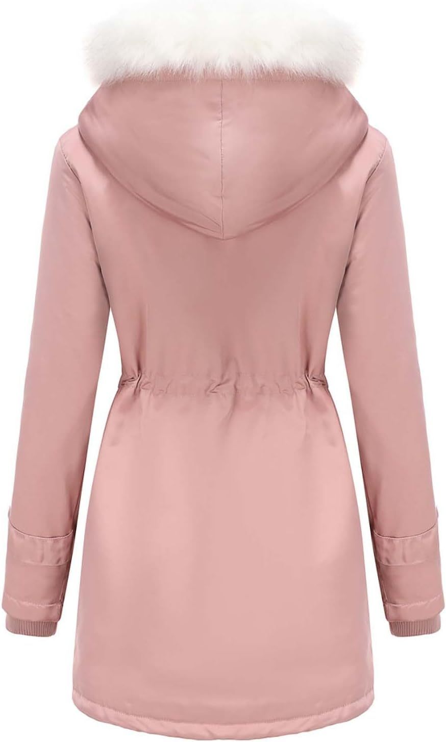 Winter Long Sleeve Parka Jackets - Women's
