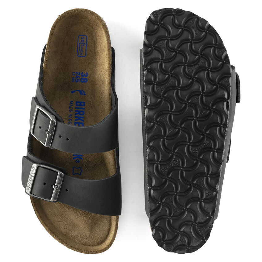 Arizona Soft Footbed Oiled Leather  Black