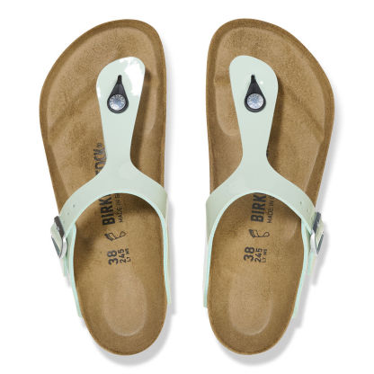 Birketthhnstock Gizeh Birko-Flor Patent Surf Green