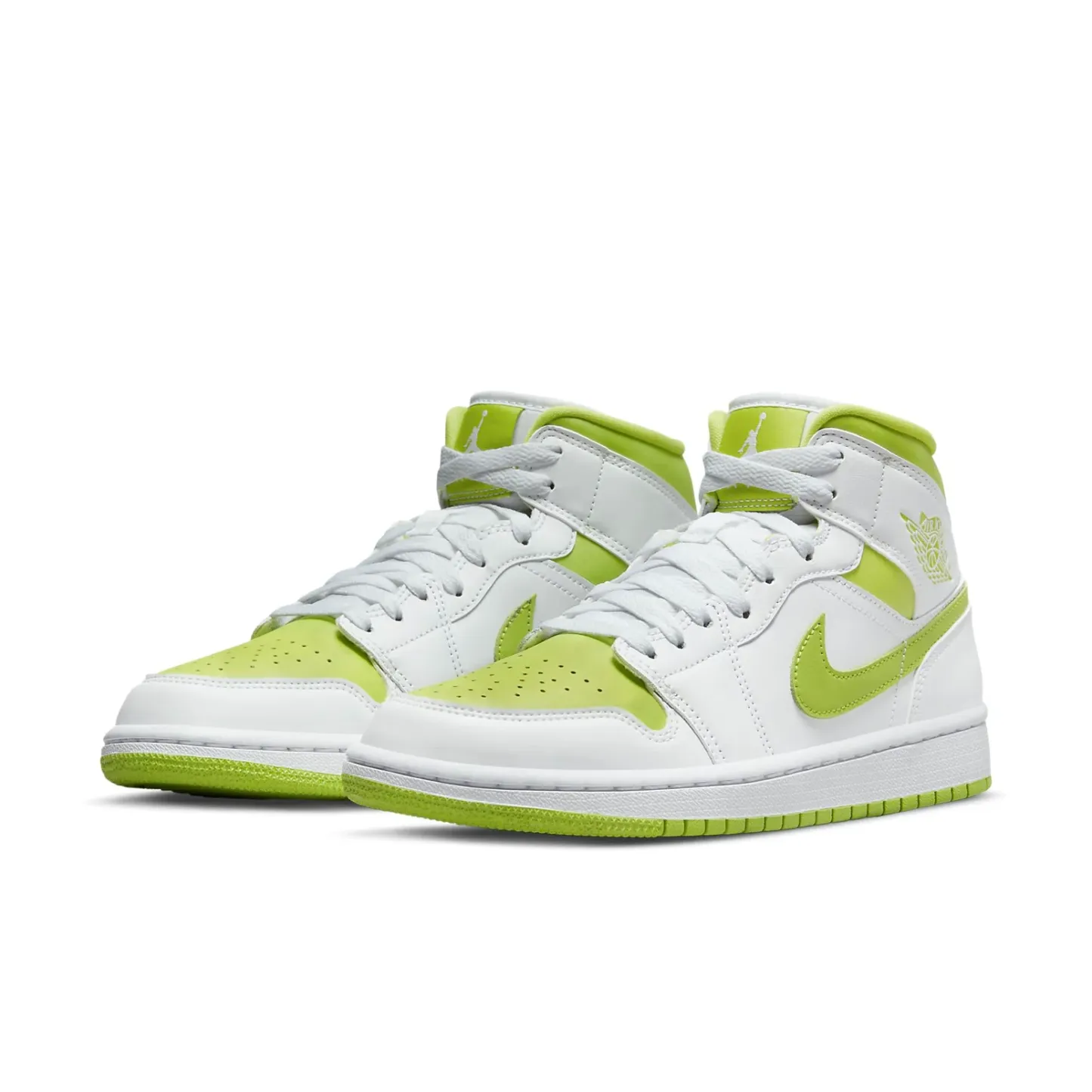 (WMNS) Air jtthhordan 1 Mid 'White Lime' BQ6472-131