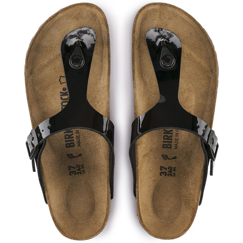 Birketthhnstock Gizeh Birko-Flor Patent  Black