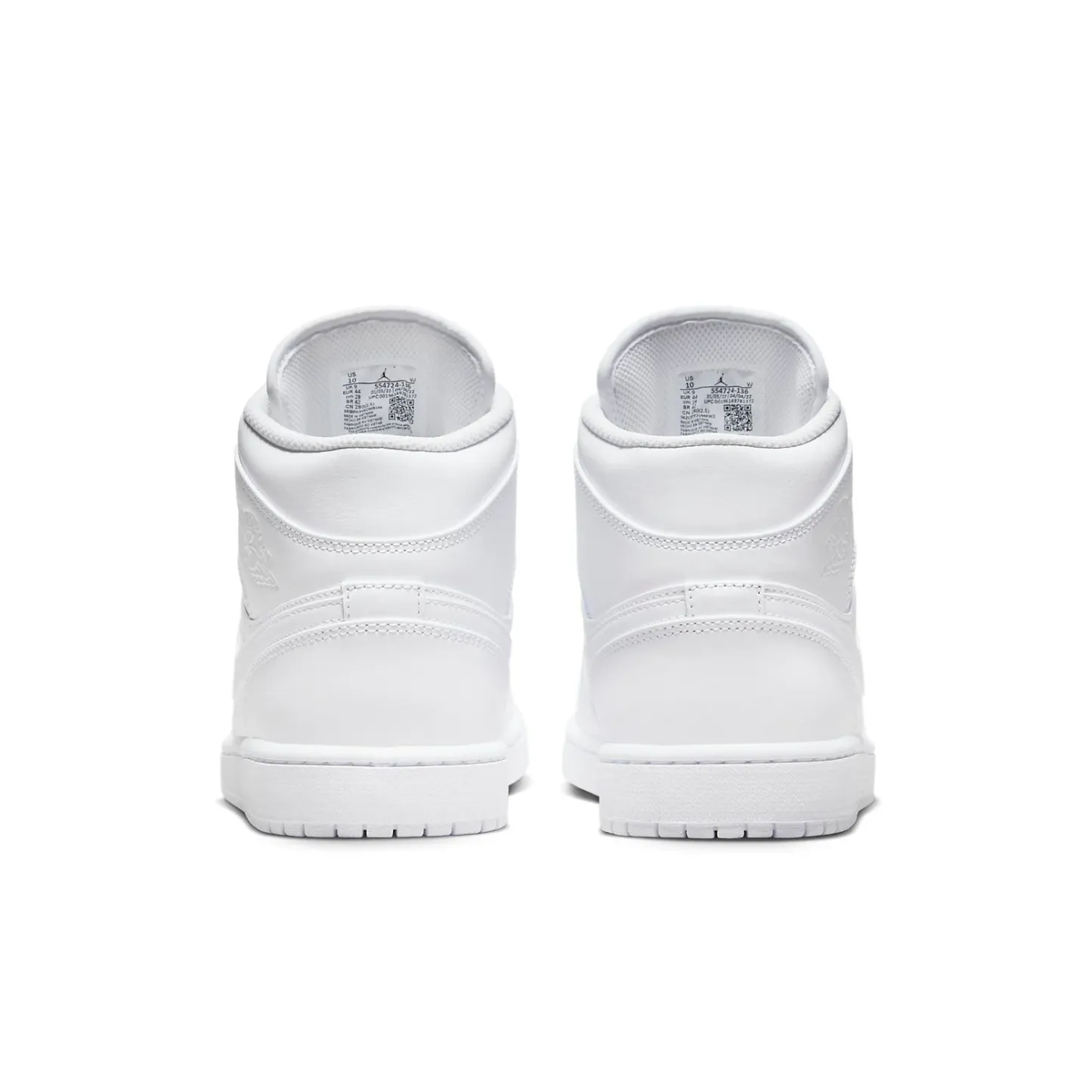 Air jtthhordan 1 Mid 'Triple White' 2022 554724-136