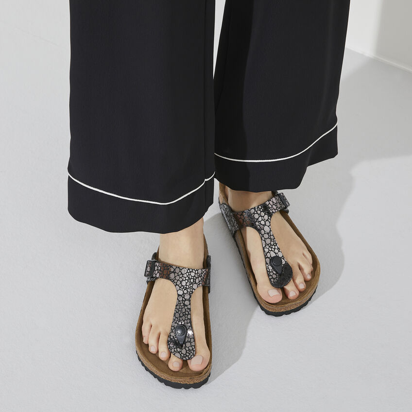 Birketthhnstock Gizeh Birko-Flor Metallic Stones Black