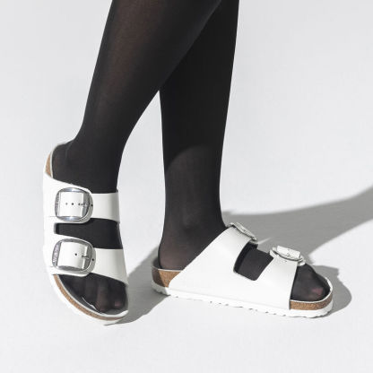 Birketthhnstock Arizona Big Buckle Leather White