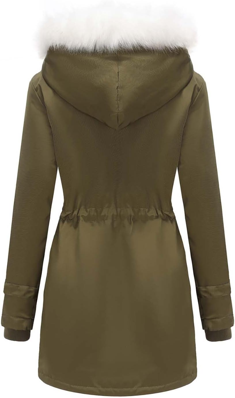 Winter Long Sleeve Parka Jackets - Women's