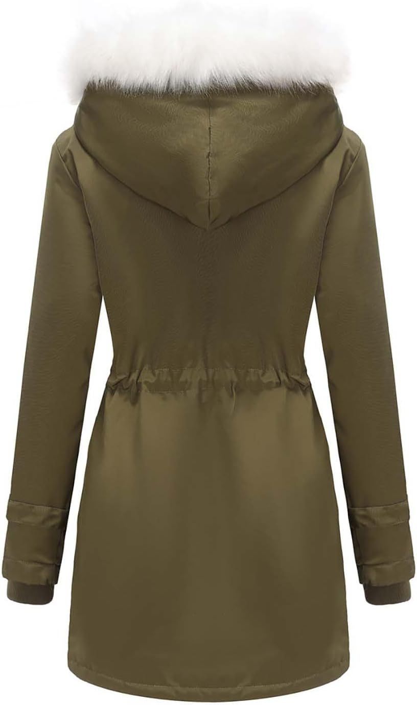 Winter Long Sleeve Parka Jackets - Women's