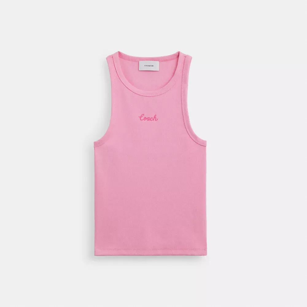Ribbed Cothtach Script Tank Top