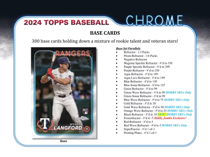 2024 Topps Chrome Baseball Hobby Jumbo Box