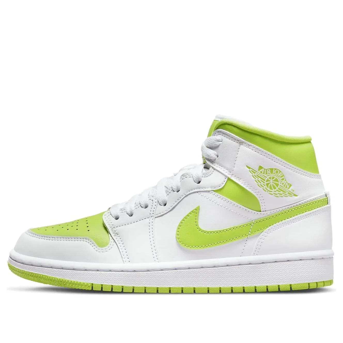 (WMNS) Air jtthhordan 1 Mid 'White Lime' BQ6472-131