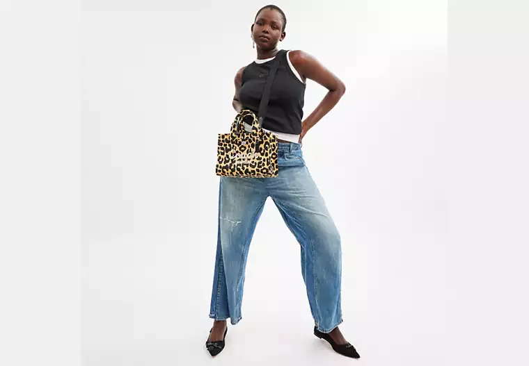 Cargo Tote Bag 26 With Leopard Print