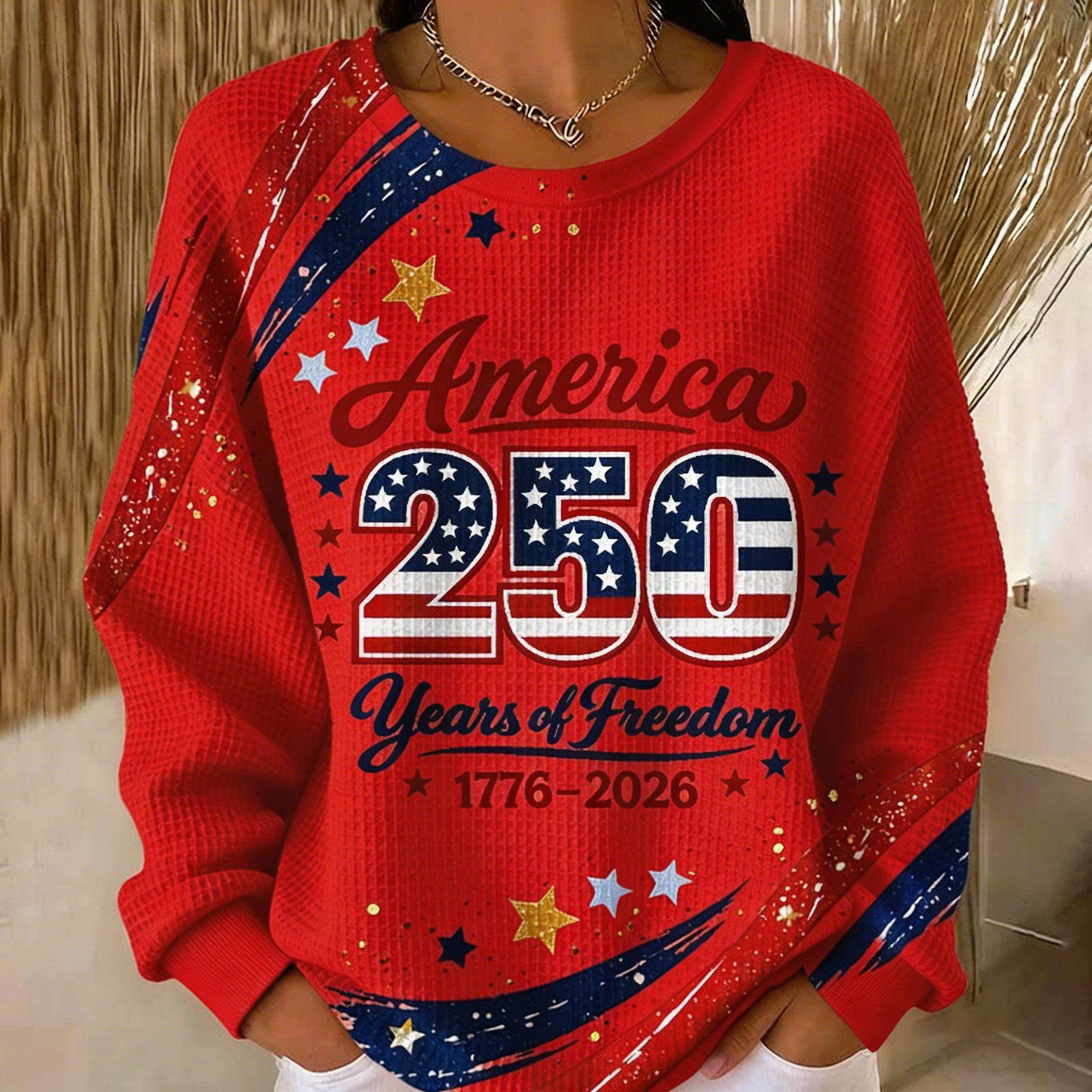 Women's 250th Anniversary Patchwork Casual Sweatshirt