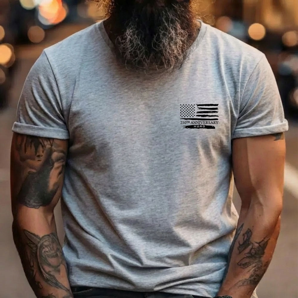 Hero Company Men's 250 Years Enduring Legacy Heather Grey Tee 