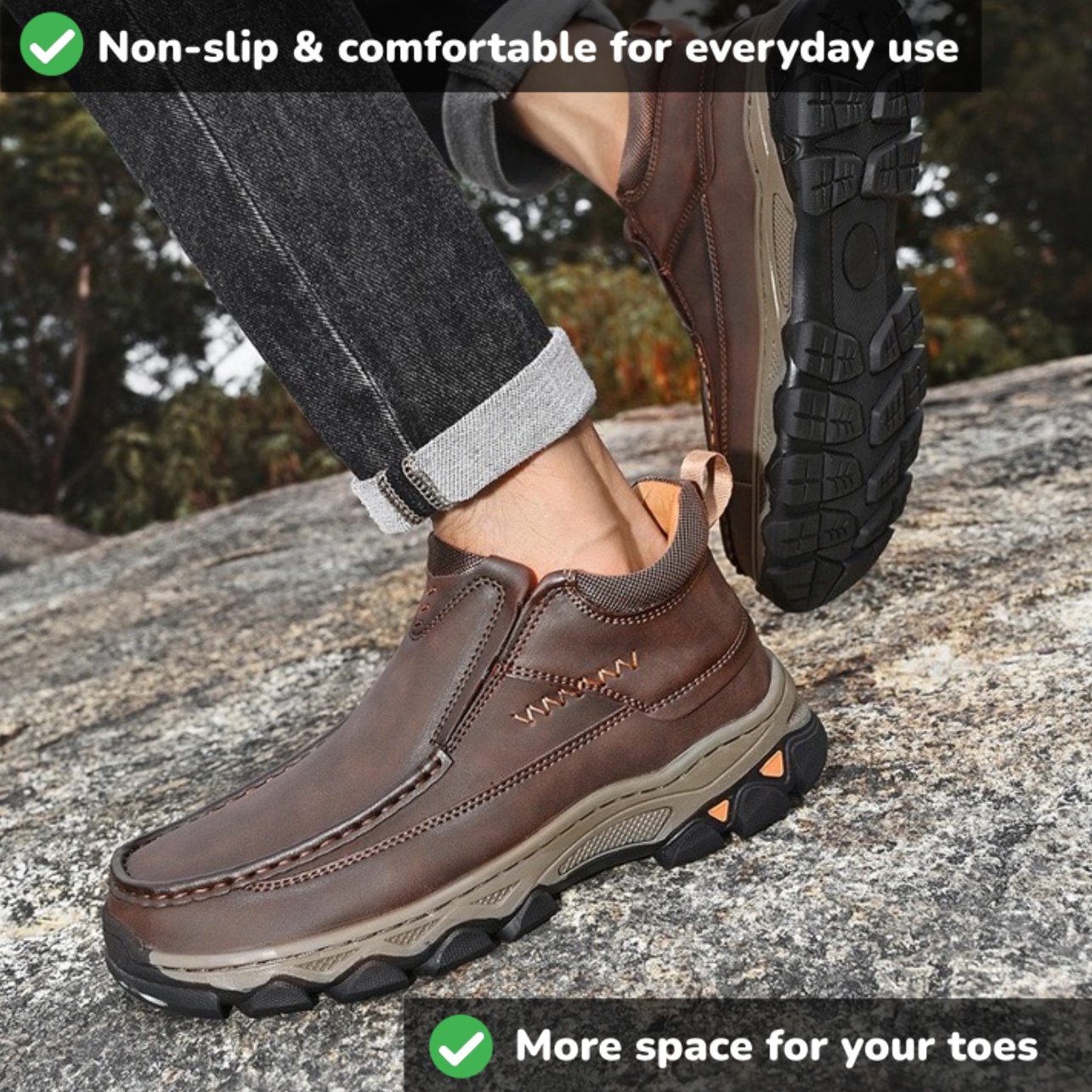 ⏰Last Day!45% OFF 🔥HHXU®Men's Handmade Cowhide Orthopedic Walking Boots