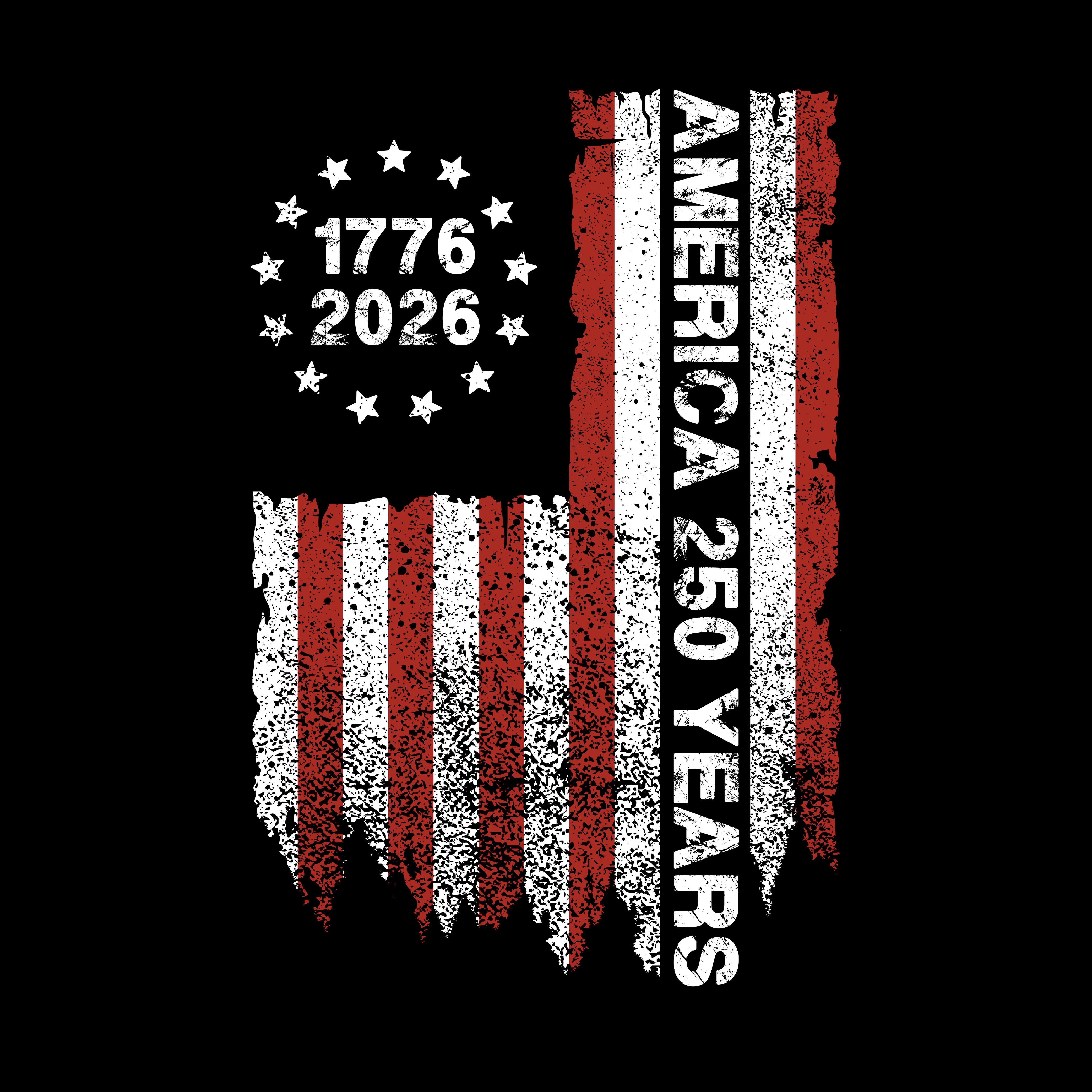 Hero Company Men's 250th Anniversary 1776-2026 Black Tee