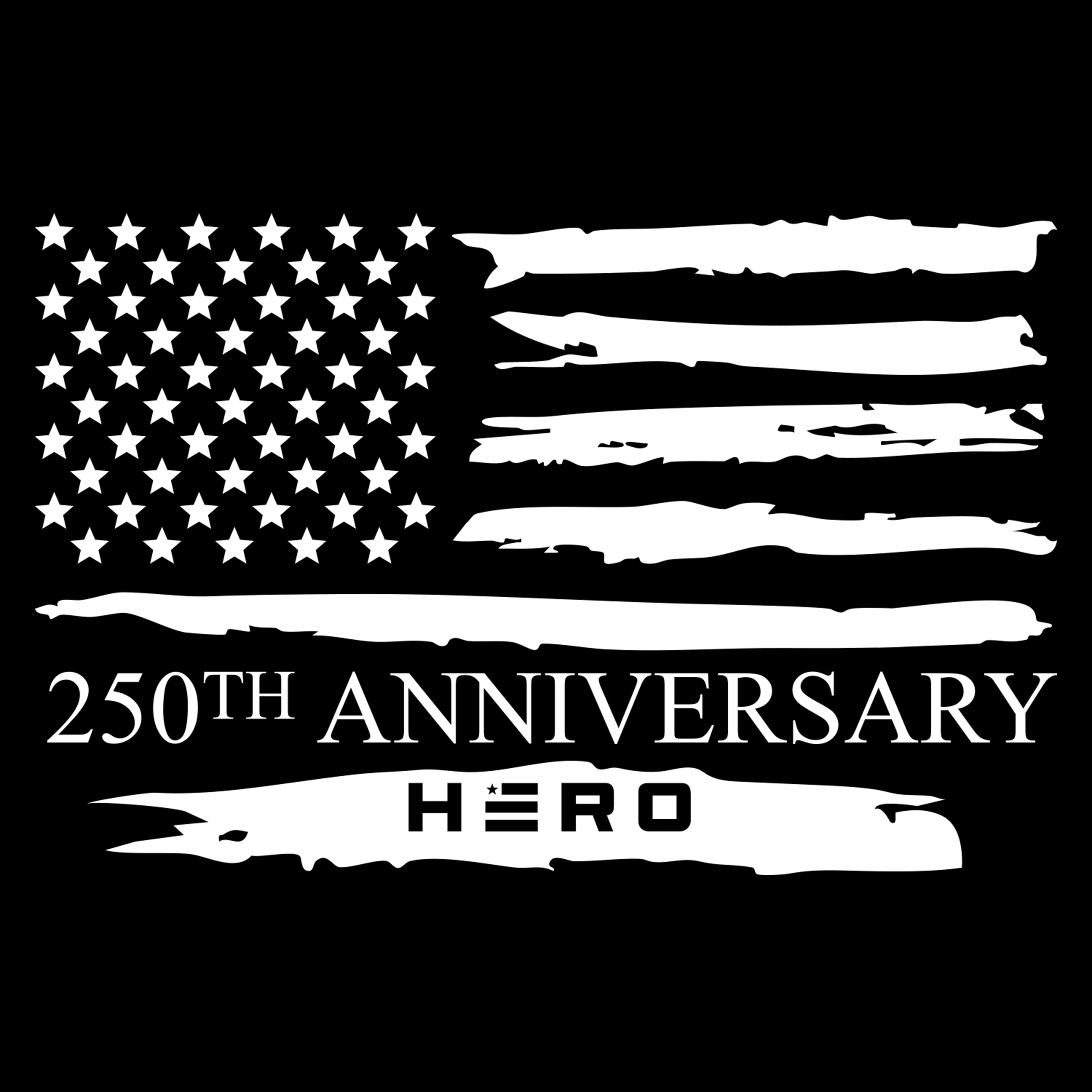 Hero Company Men's 250th Declaration Of Independence Black Tee 
