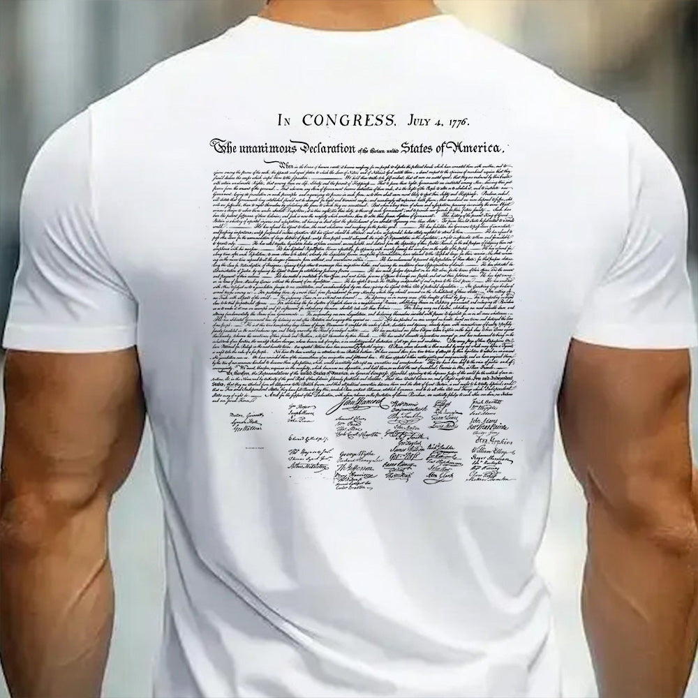 Hero Company Men's 250th Declaration Of Independence White Tee