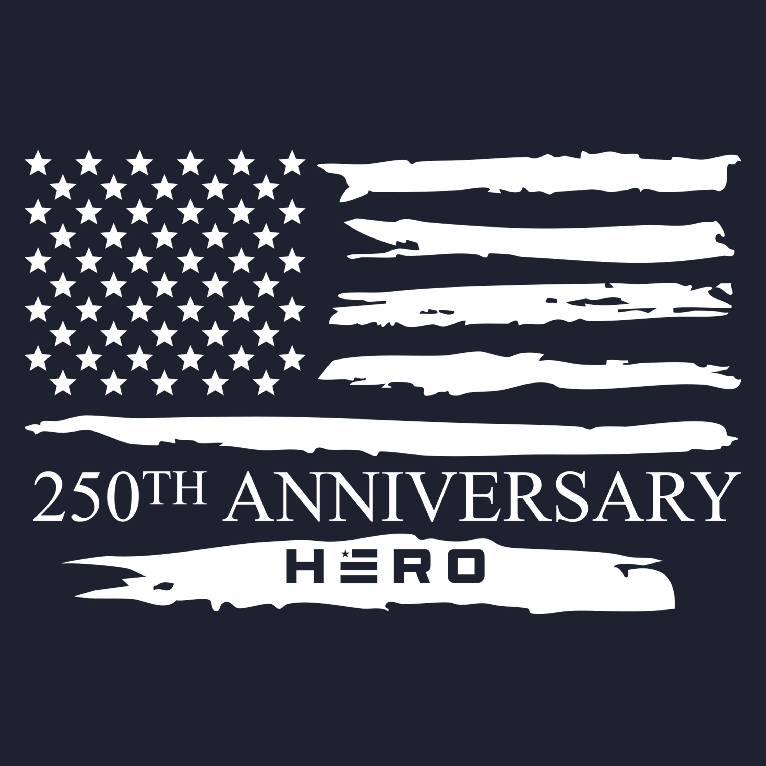 Hero Company Men's 250th Declaration Of Independence Navy Tee