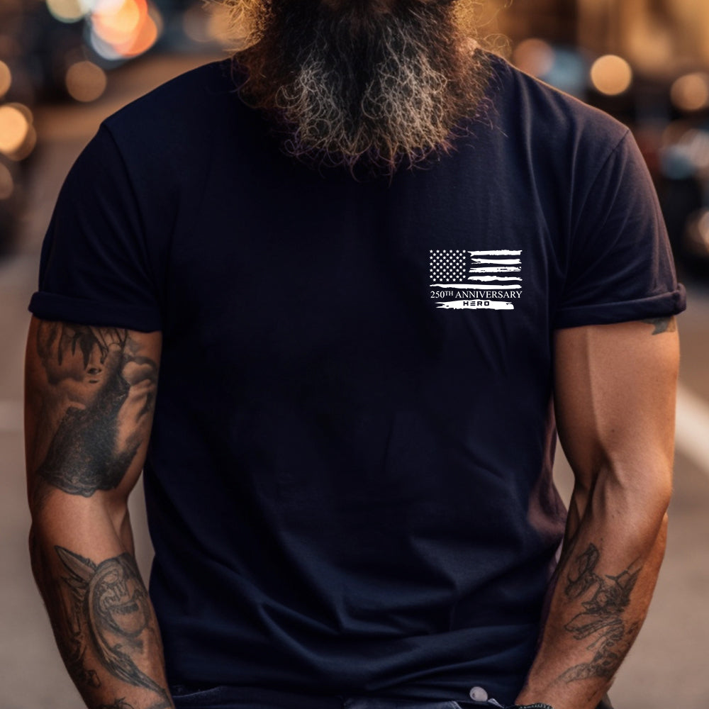 Hero Company Men's 250th Declaration Of Independence Navy Tee