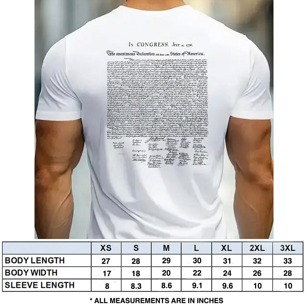 Hero Company Men's 250th Declaration Of Independence White Tee