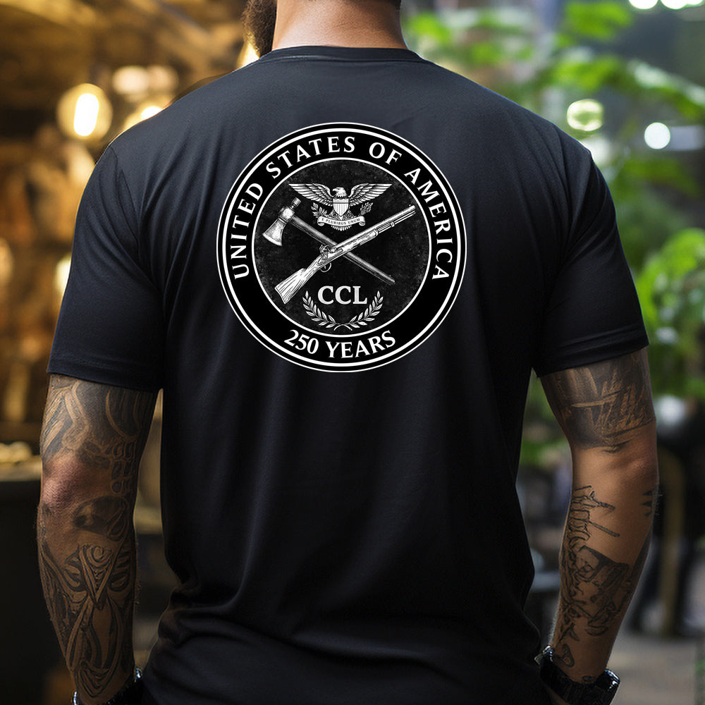 Hero Company Men's CCL USA 250 Years Black Tee
