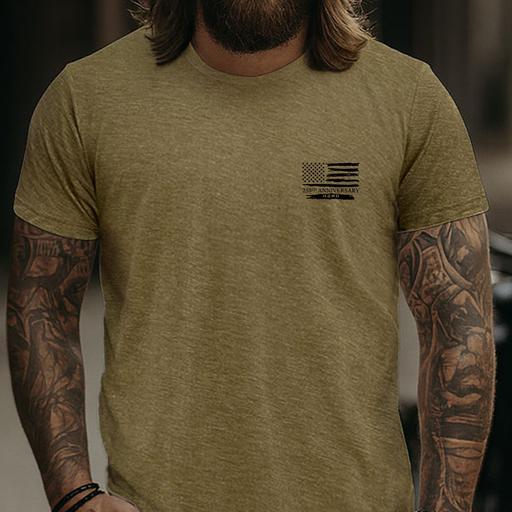 Hero Company Men's Liberty Or Death Military Green Tee