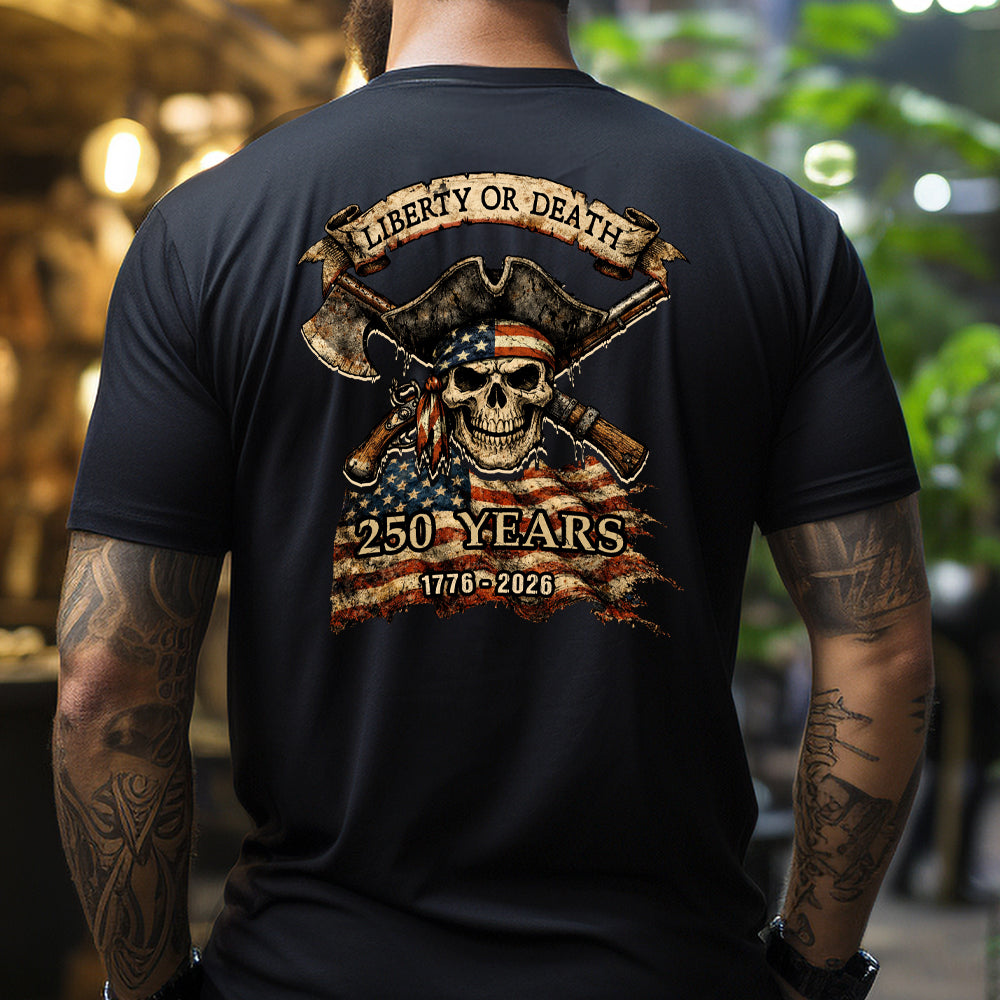 Hero Company Men's Liberty Or Death Black Tee
