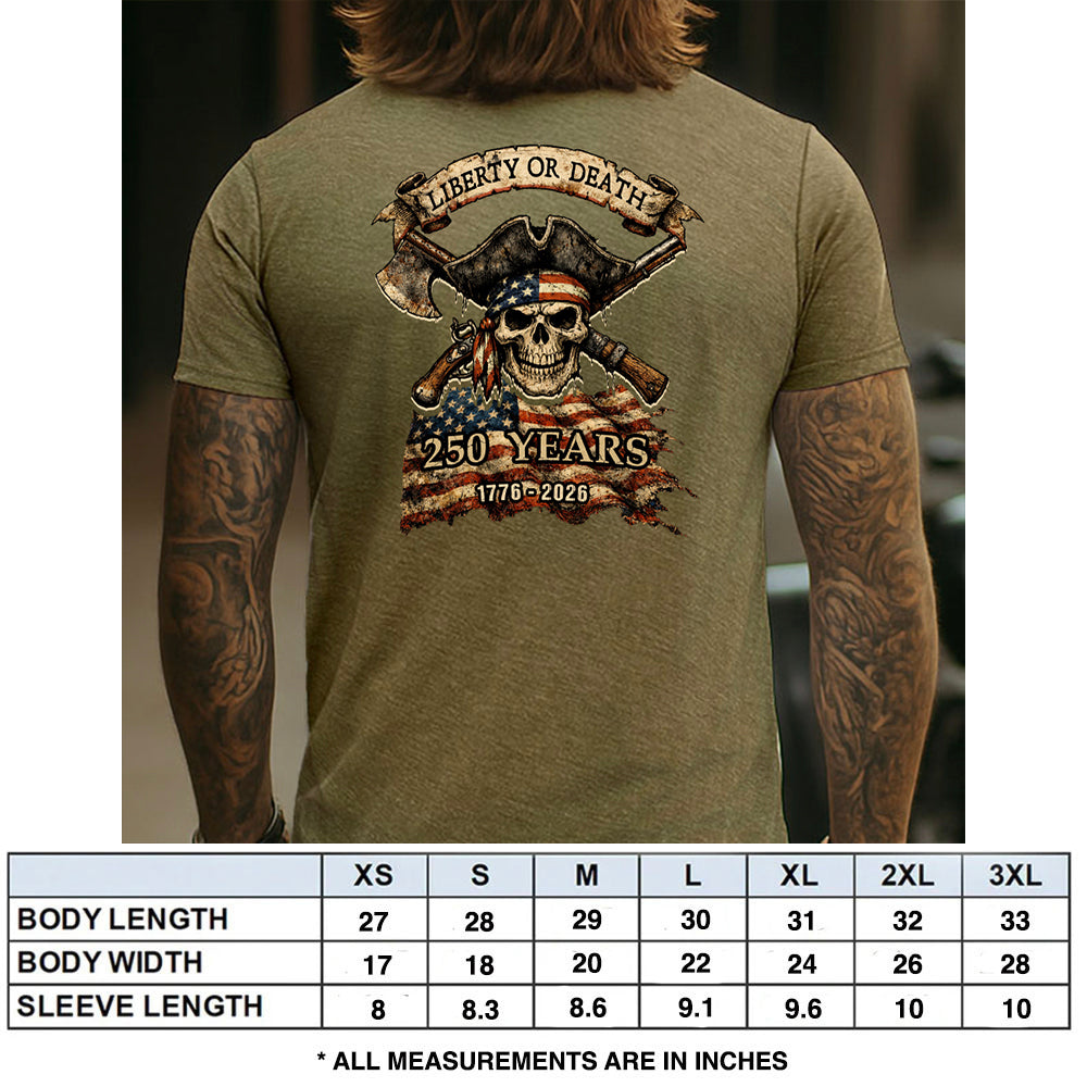 Hero Company Men's Liberty Or Death Military Green Tee