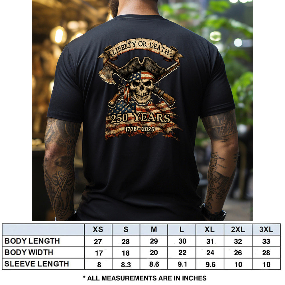 Hero Company Men's Liberty Or Death Black Tee