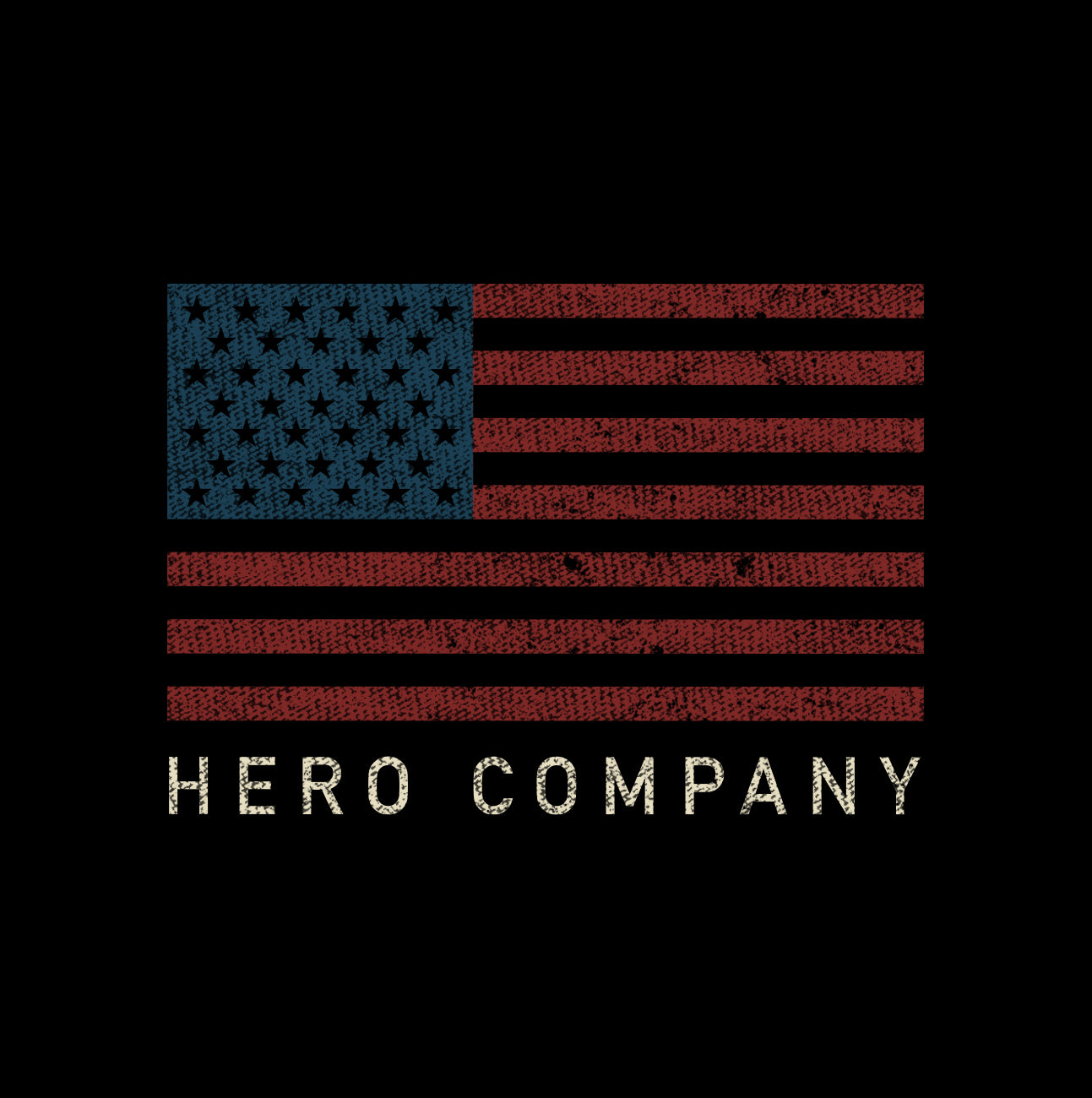 Hero Company Men's 1776 Never Surrender Black Tee