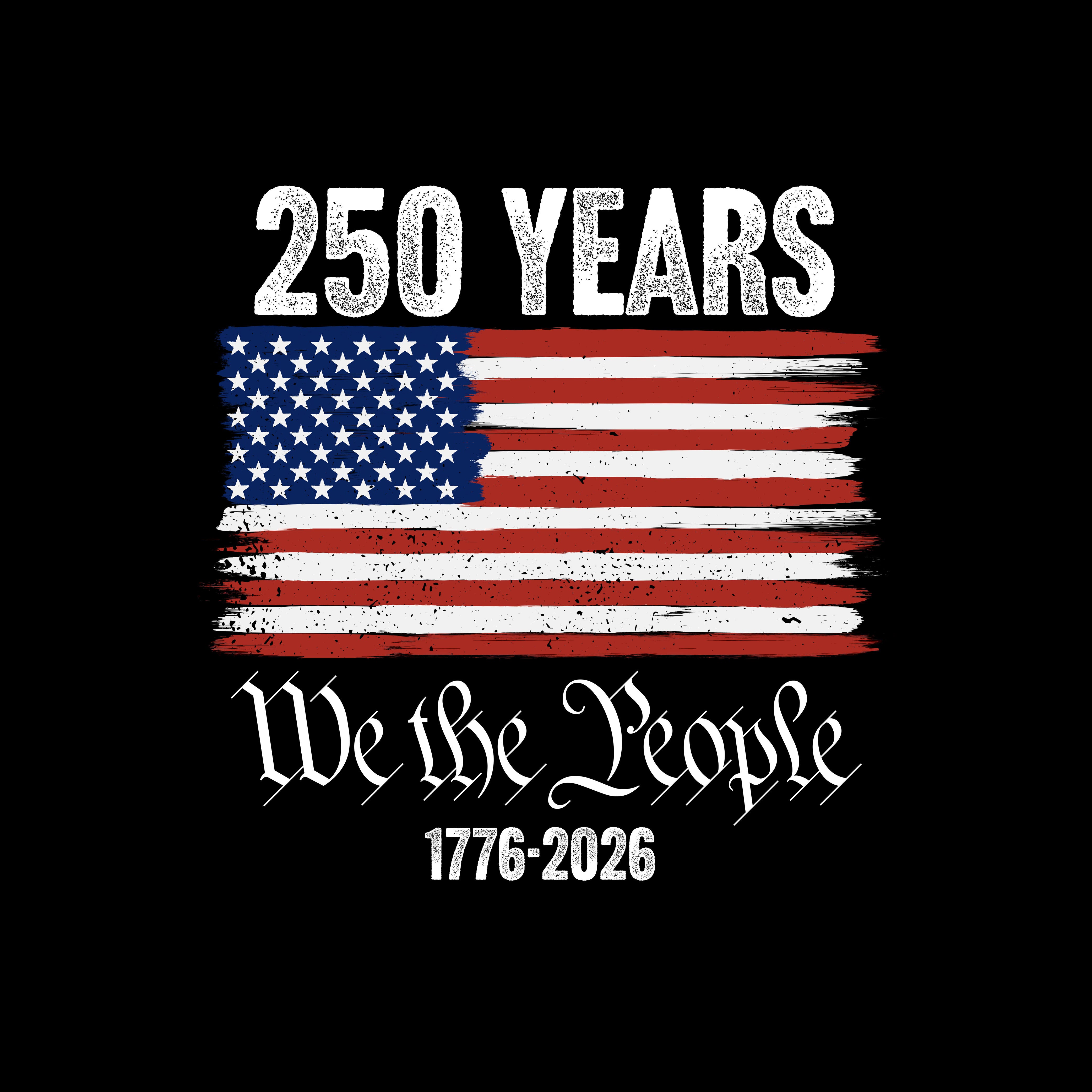 Hero Company Men's We The People 250th Anniversary Black Tee 