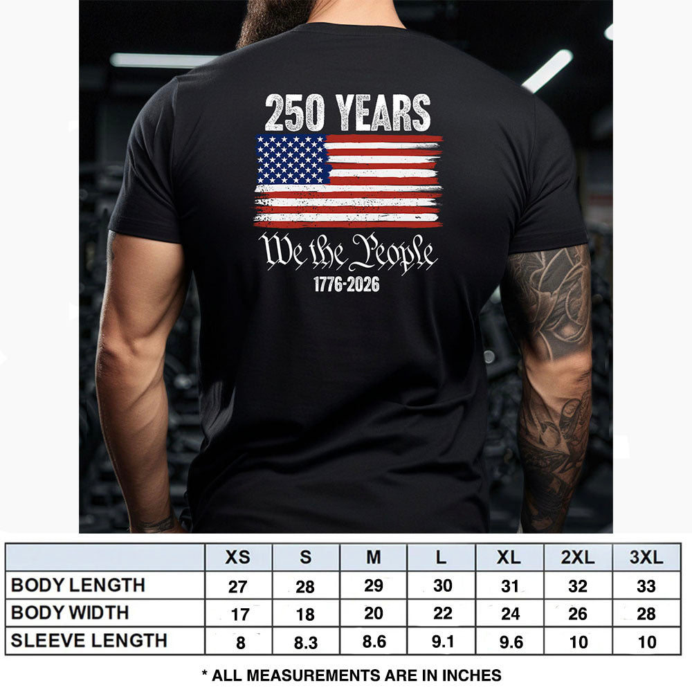 Hero Company Men's We The People 250th Anniversary Black Tee 