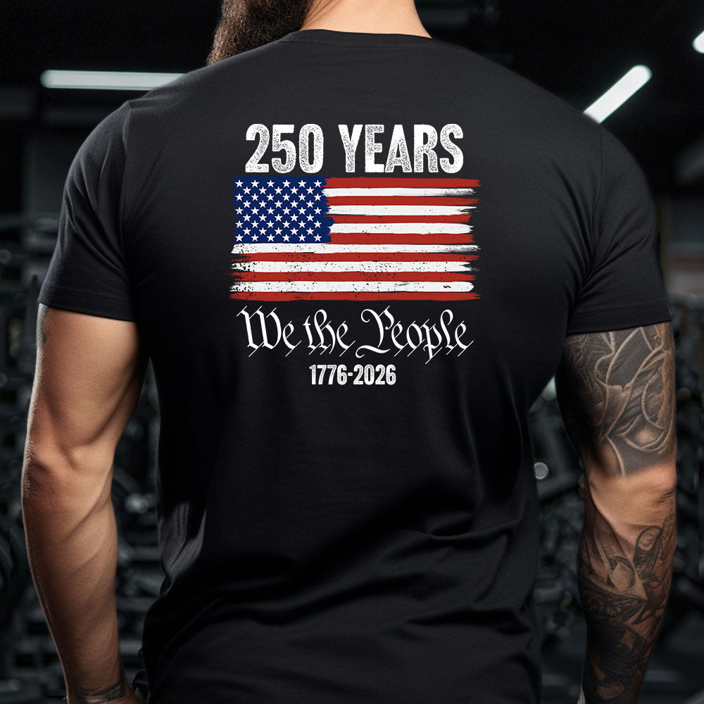 Hero Company Men's We The People 250th Anniversary Black Tee 