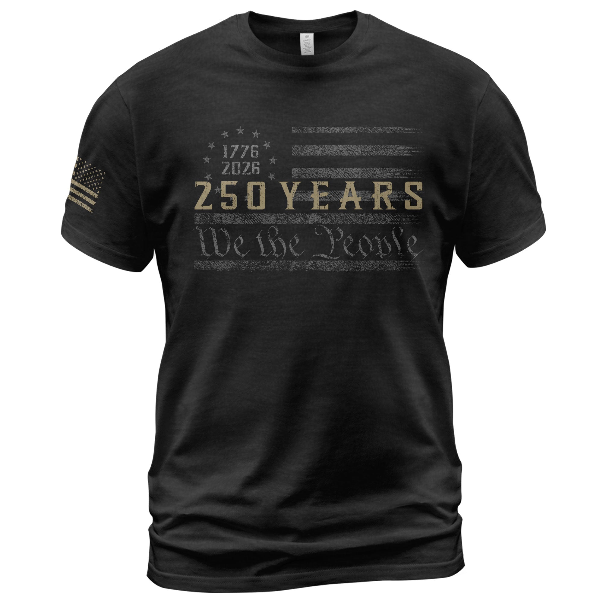 250 Years American Freedom T-Shirt – Minimal USA Flag 1776–2026 Tee