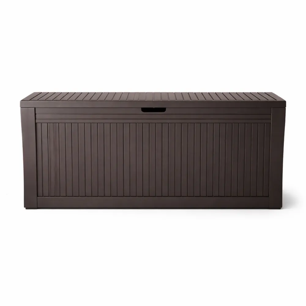 Coffre de Rangement Extérieur Marron, 116,7 x 44,7 x 57 cm-Furnispaceco