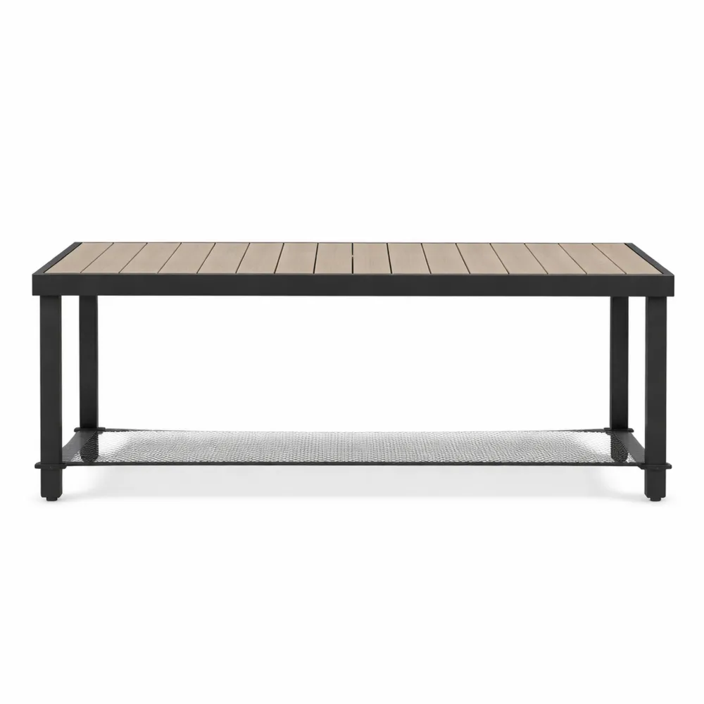Grande Table de Jardin Rectangulaire en Aluminium pour 8 Personnes-Furnispaceco