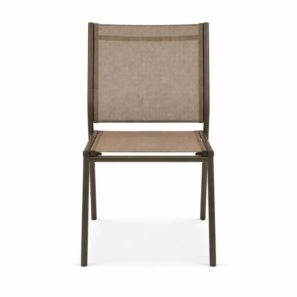 Chaise de Jardin Empilable en Aluminium et Texaline-Furnispaceco