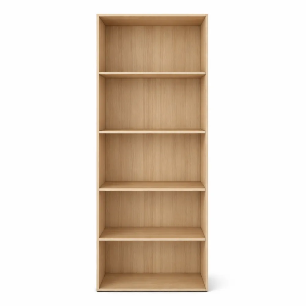 Bibliothèque à 5 Niveaux, Bois de Sonoma, 60x190cm-Nestcraftly