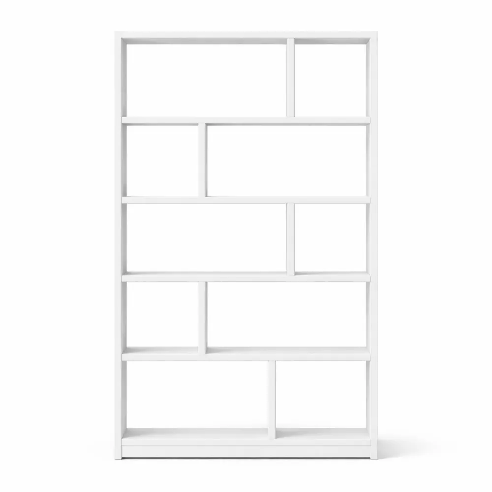 Étagère Multifonction à 6 Niveaux avec 12 Compartiments Ouverts, Idéale pour Salon, Chambre et Bureau, 24 x 60 x 173 cm, Blanc-Nestcraftly